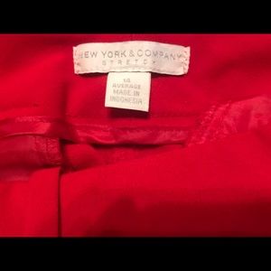 New York and Company dress pant, RED- size 14